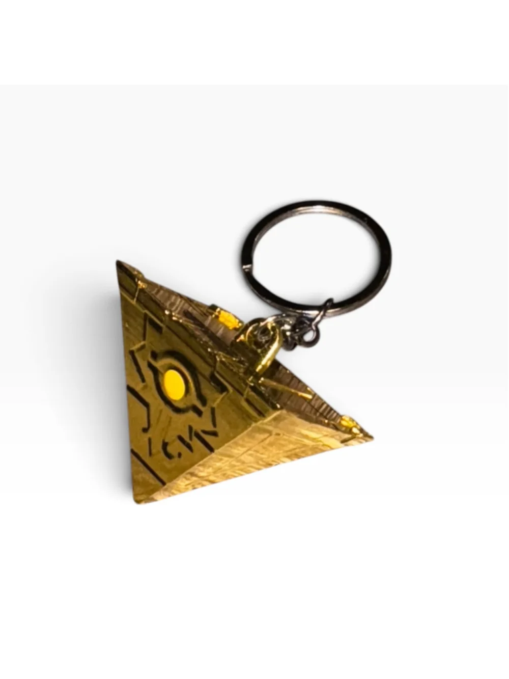 Yu-Gi-Oh! Triangle Millennium Puzzle Keychain One Size Gold Y2k